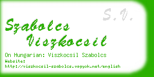 szabolcs viszkocsil business card